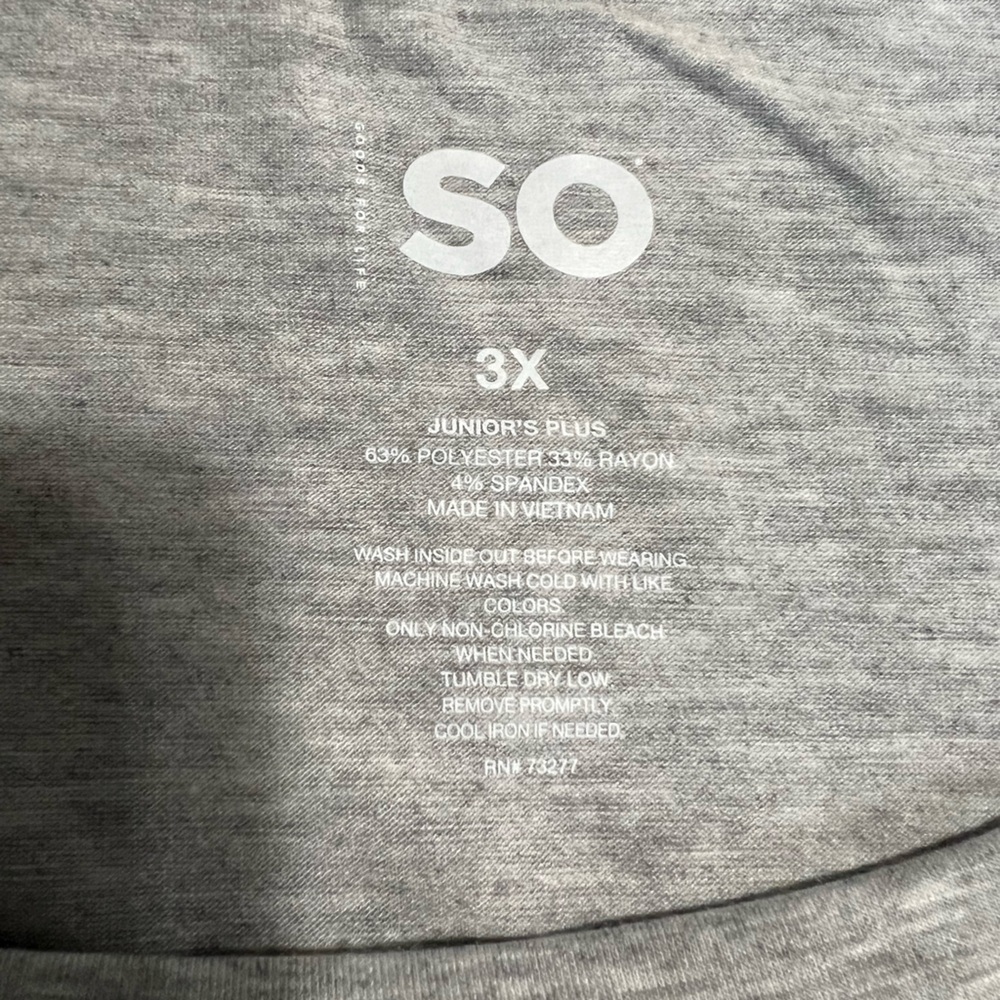 NWT SO|Classic Crewneck Tshirt|Size 3X - Picture 5 of 5